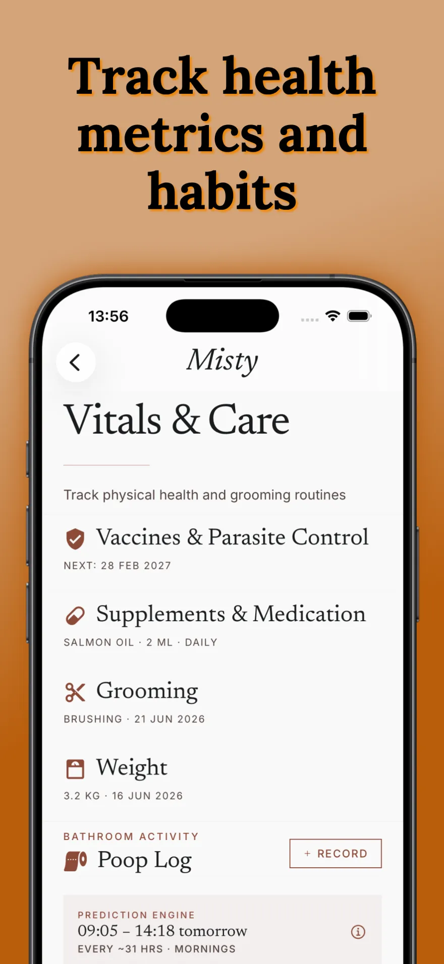 Petling – track health metrics and habits
