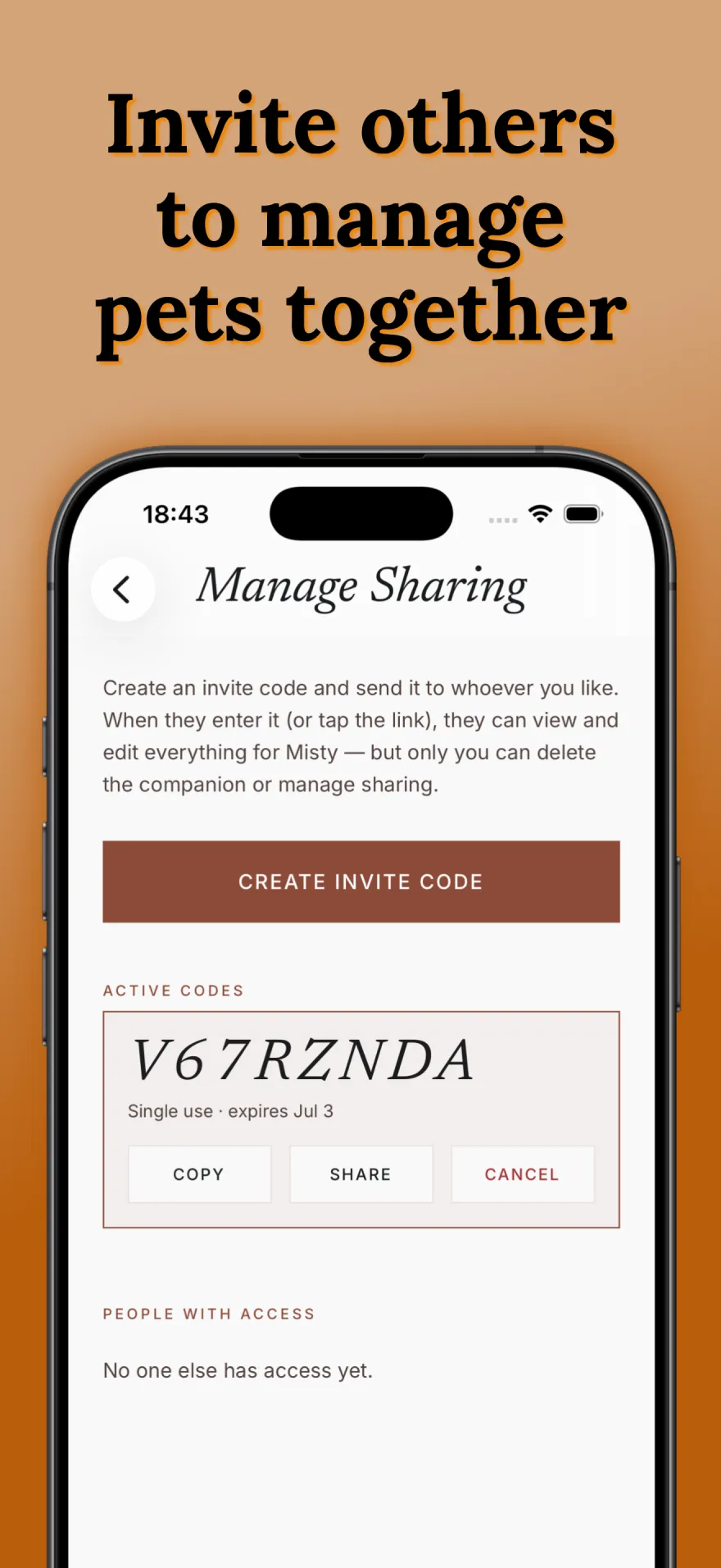 Petling – invite others to manage pets together